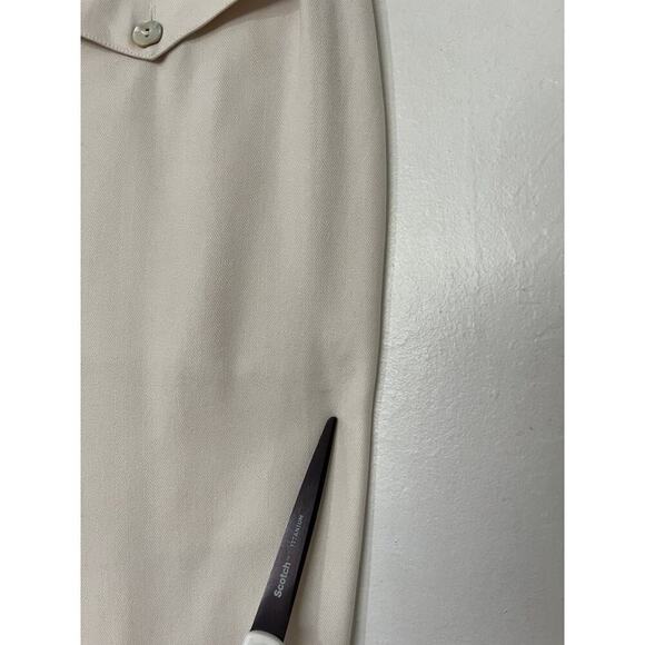 Tommy Bahama Womens Silk Pleated Straight Leg Pants Size 14 White Resort Vacay - Picture 5 of 8